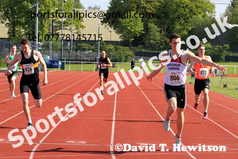 Senior Mens 400 metres, 2023 North Eastern Track and Field Champs., Middlesbrough Sports Village, Middlesbrough. Photo: David T. Hewitson/Sports for All Pics